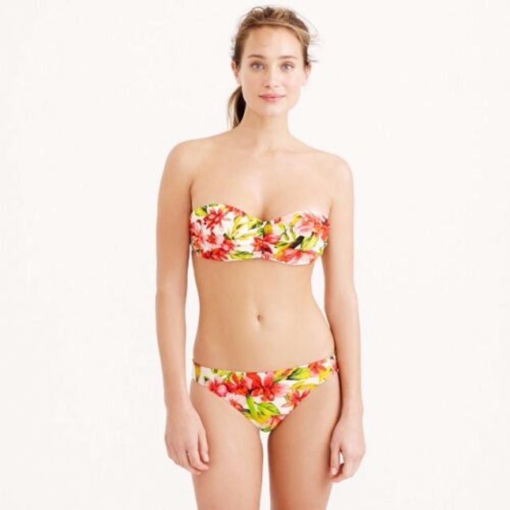 NWT J.CREW HIBISCUS HIDDEN UNDERWIRE BIKINI 32B - Picture 3 of 4